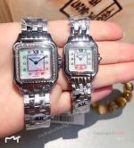 Copy Cartier Panthere De White MOP Dial Quartz Watches